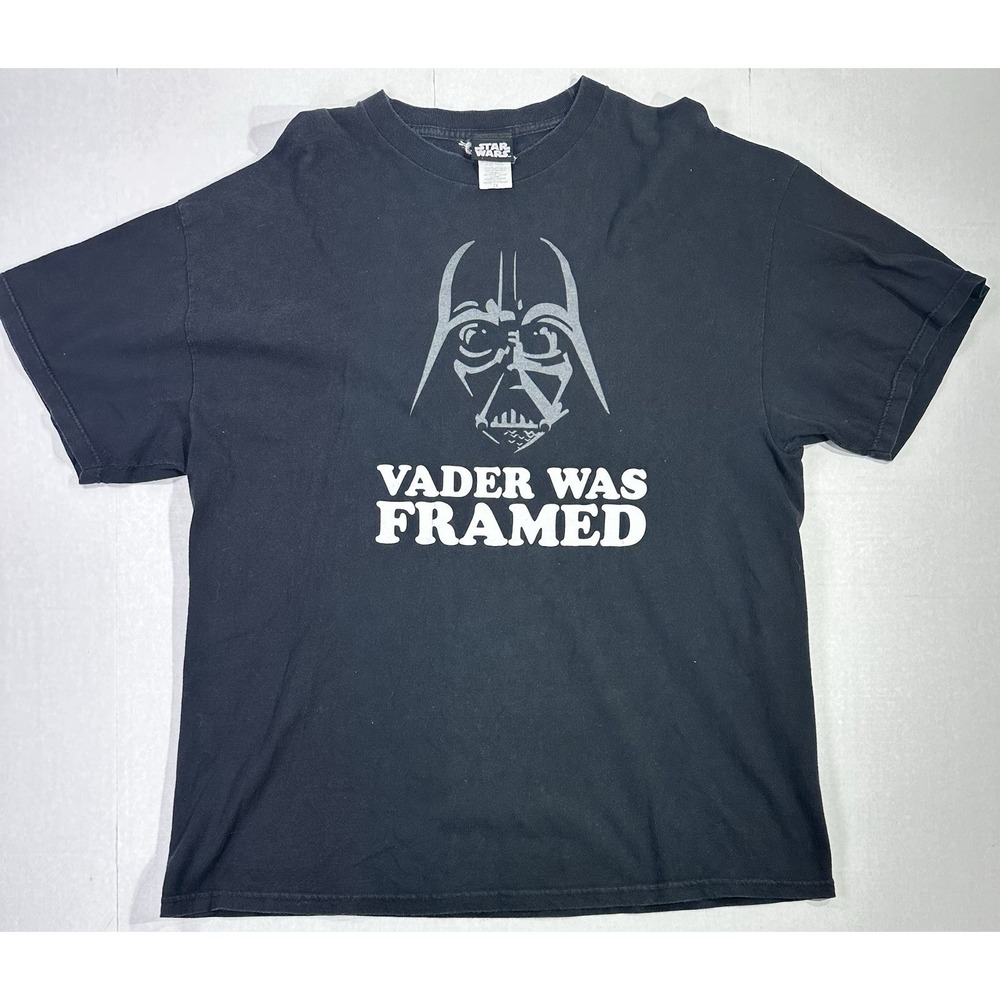 Vintage Star Wars Darth Vader "Vader Was Framed" T-Shirt Black 2X